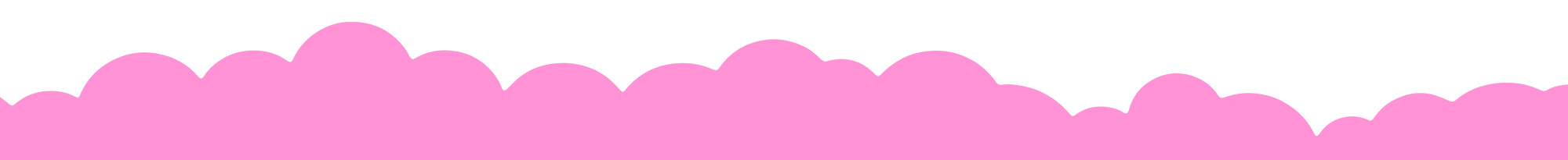 Pink decorative border with scalloped edge on a white background