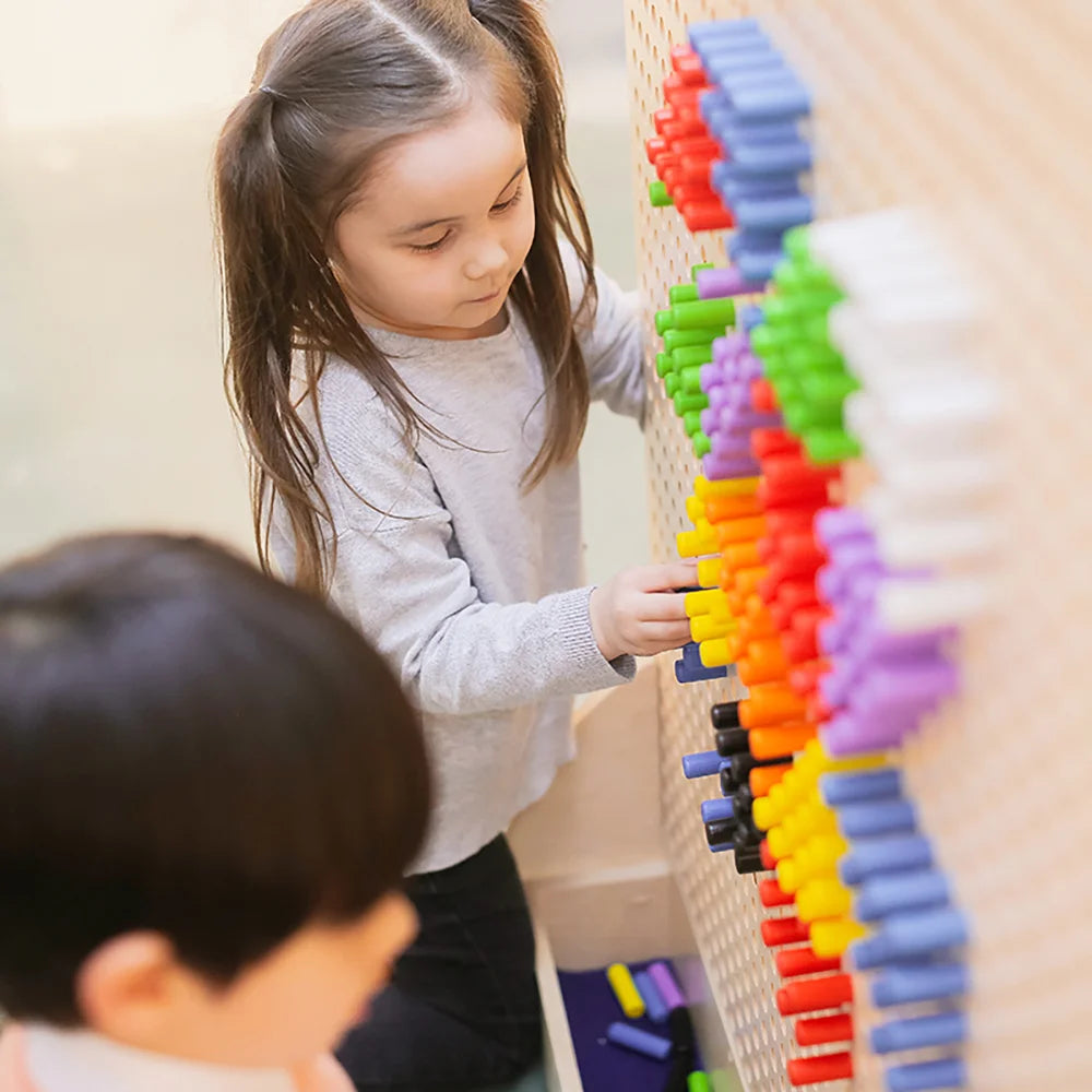Pillar Game wall panel by Eduplay – builds spatial reasoning and fine motor skills