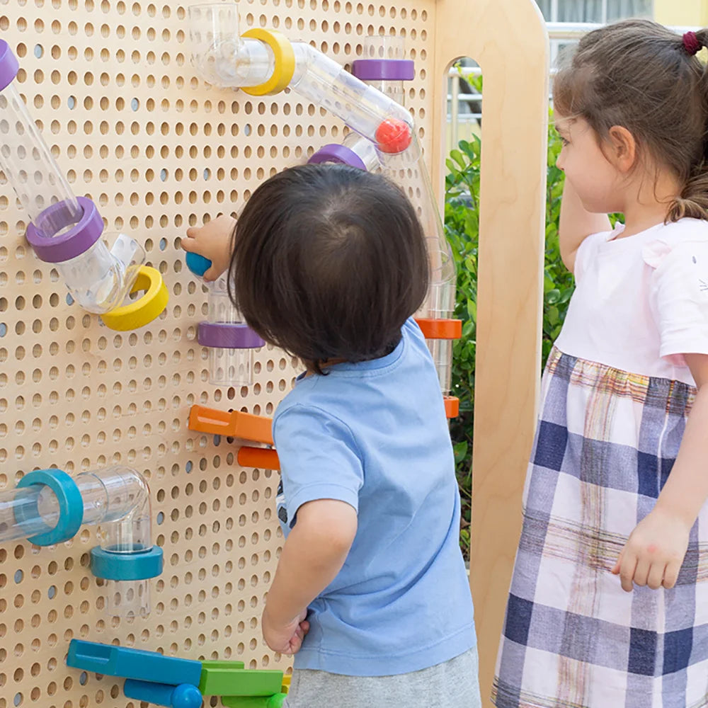 Mobile Rack with Hole Board accessory by Eduplay – rolling storage rack for the modular wall system