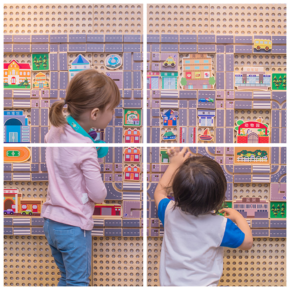 City Slide wall panel by Eduplay – builds creative thinking and language skills