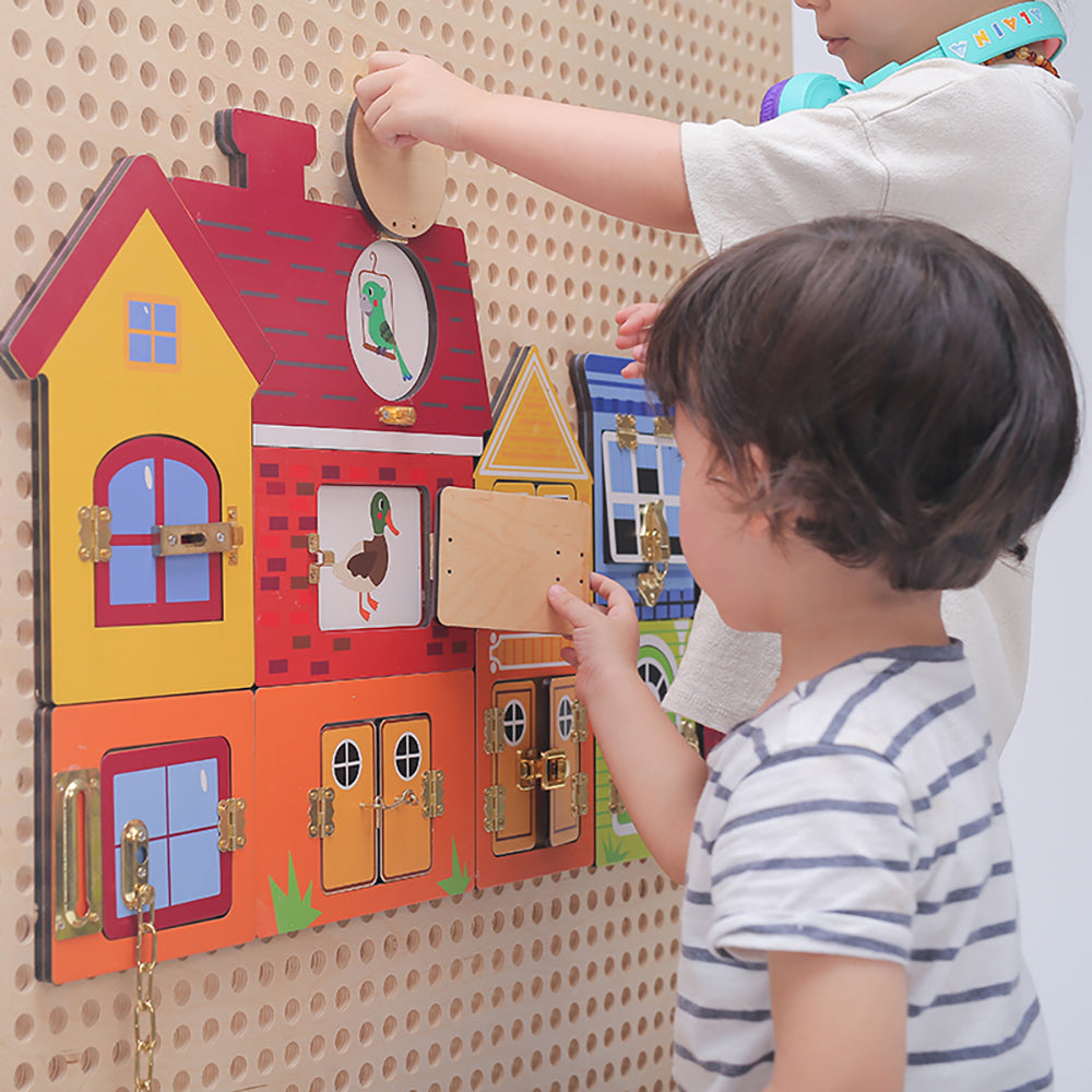 Fantastic Locks wall panel by Eduplay – builds problem solving and fine motor skills