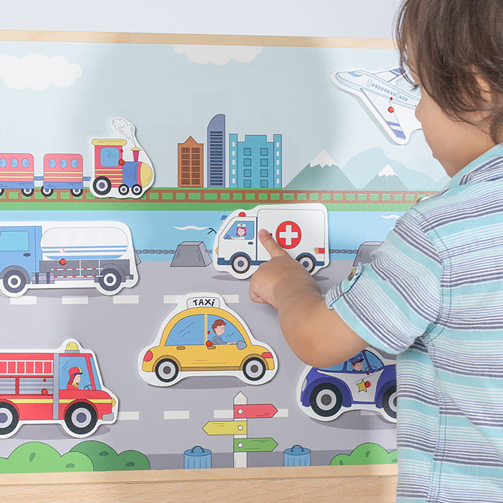 Horn Sounds wall panel by Eduplay – builds cause-and-effect understanding and language skills