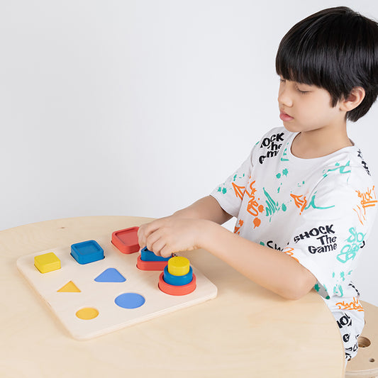 Geometry Stacking Tower by Eduplay – builds spatial reasoning and fine motor skills