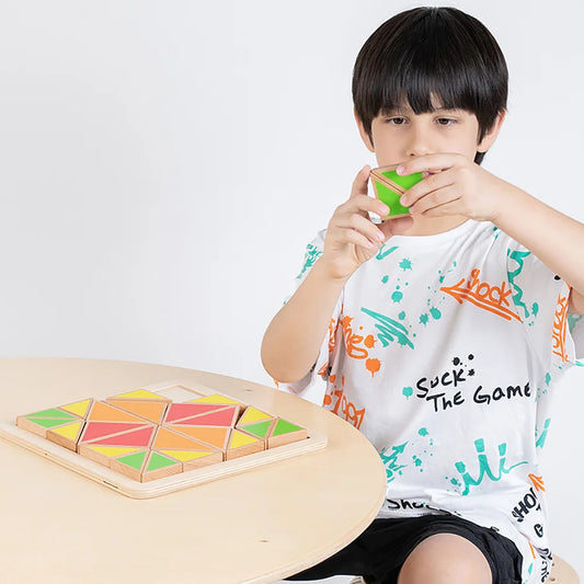 Triangular Puzzles by Eduplay – builds spatial reasoning and problem solving