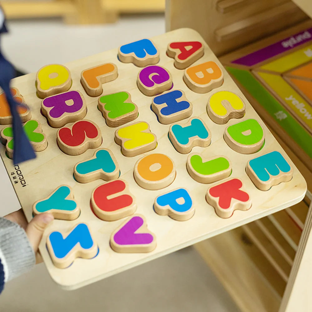 Alphabet Puzzle wooden tabletop toy by Eduplay – builds language and memory recall skills