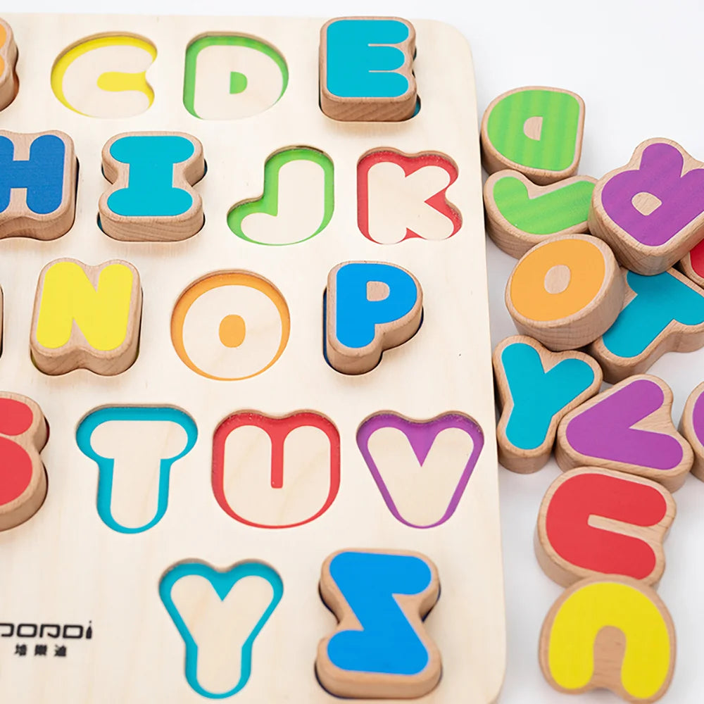 Alphabet Puzzle wooden tabletop toy by Eduplay – builds language and memory recall skills