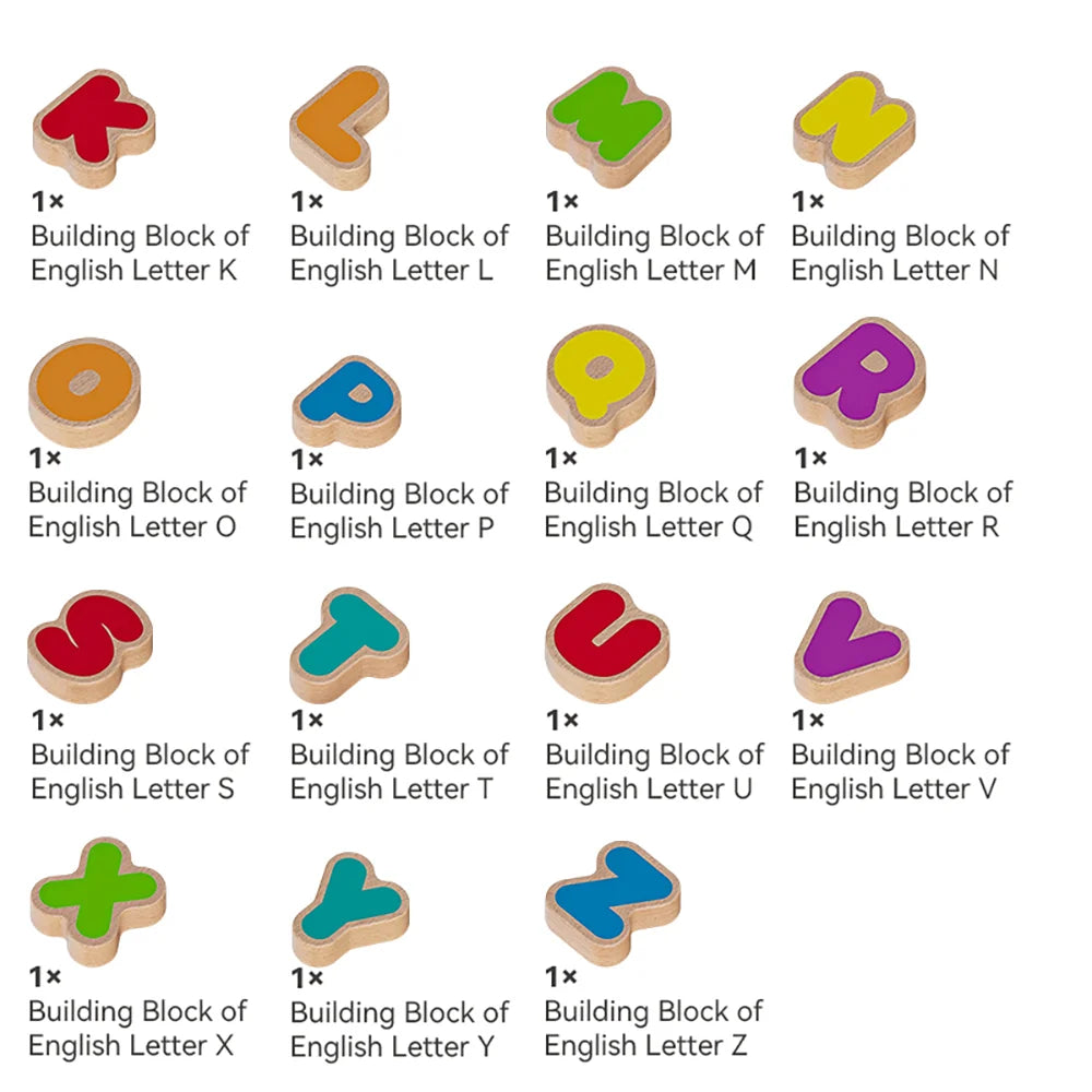 Alphabet Puzzle wooden tabletop toy by Eduplay – builds language and memory recall skills