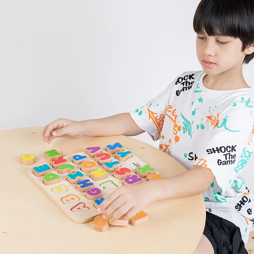 Alphabet Puzzle wooden tabletop toy by Eduplay – builds language and memory recall skills