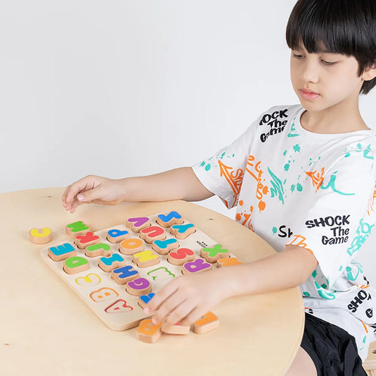Alphabet Puzzle wooden tabletop toy by Eduplay – builds language and memory recall skills