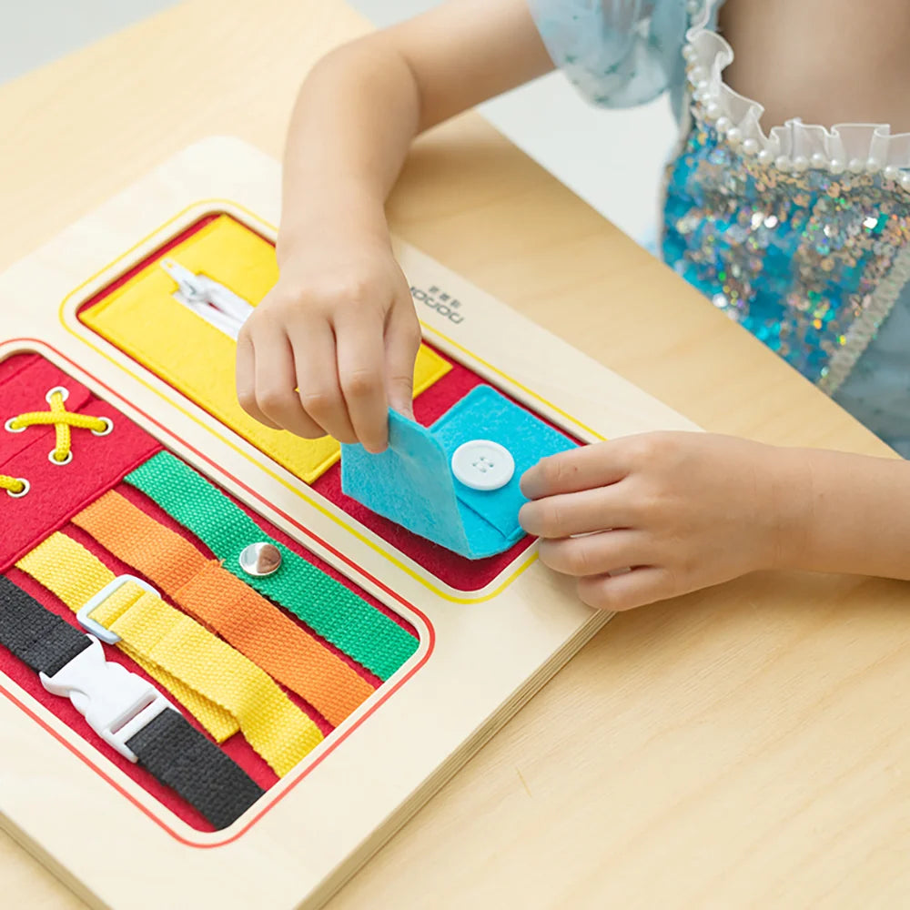Tips About Cloth Bag busy board by Eduplay – builds fine motor skills and language communication